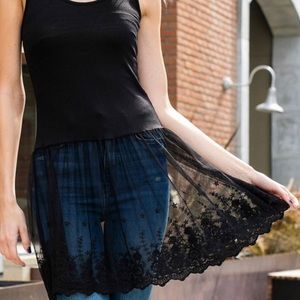 Boho Lace Bottom Tank Top Dress